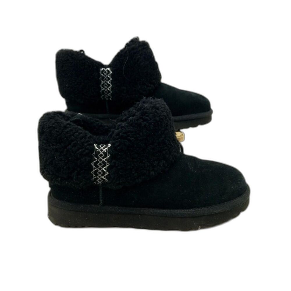 UGG Ultra Mini Black Suede Boots - Size 10